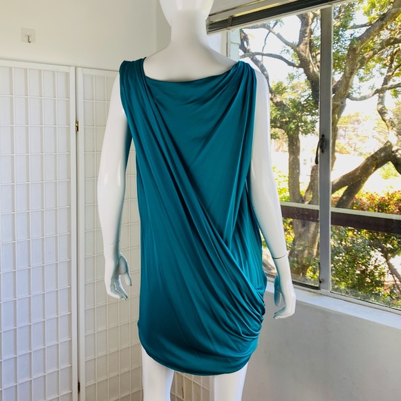 NWT, Vionnet, Silk Jersey Sheath Draped Dress w/ Belt, 6. - Picture 5 of 6